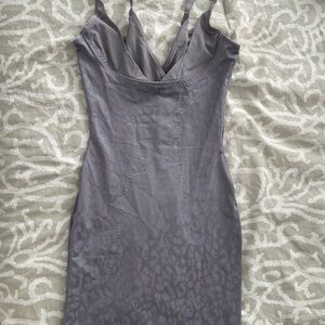 XS Victoria's Secret Gray Curve-Hugging Shaping Slip with push up Mesh Accents